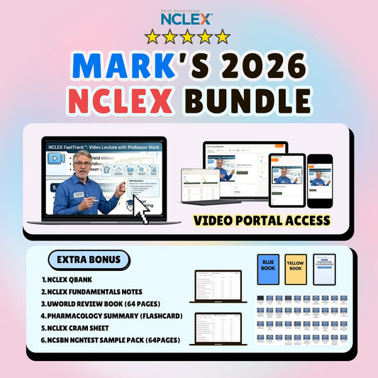 Mark's 2026 NCLEX Review Mega Bundle: Video Lectures + PDF Study Guides | Professor Mark Johnson's.
